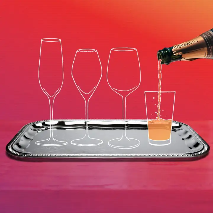 Champagne glass illustration