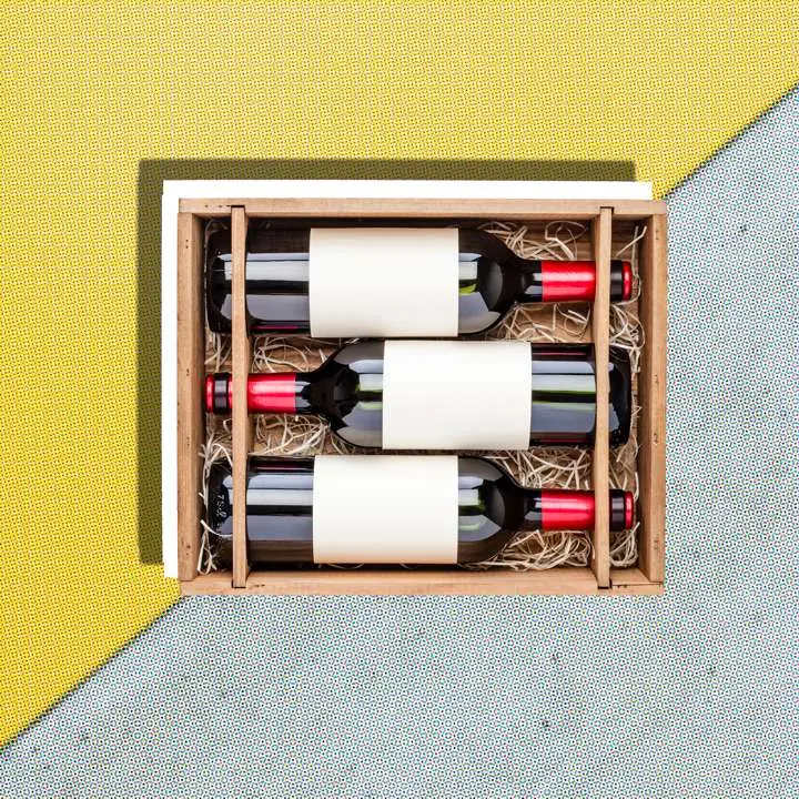 wine bottles in box
