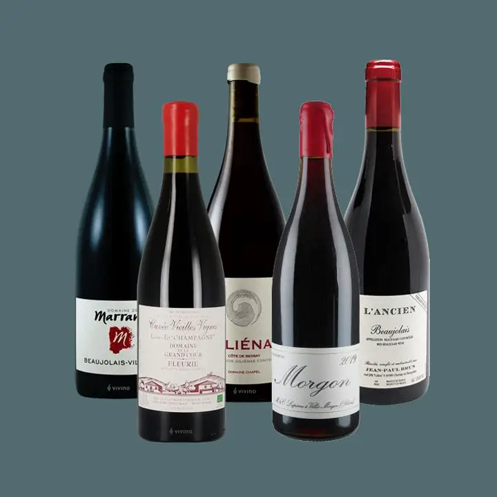 Beaujolais wine bottles
