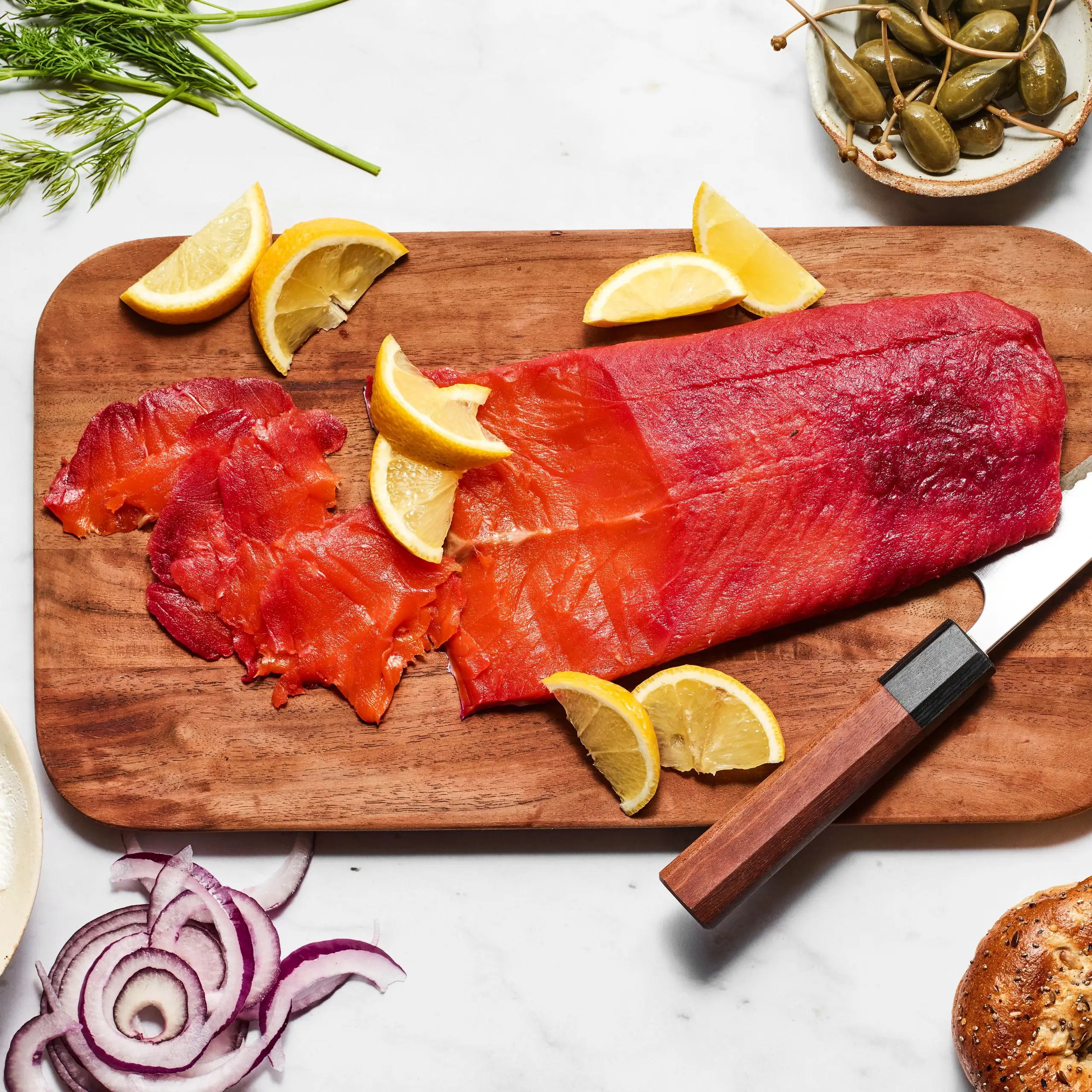 LOX curado por beterraba