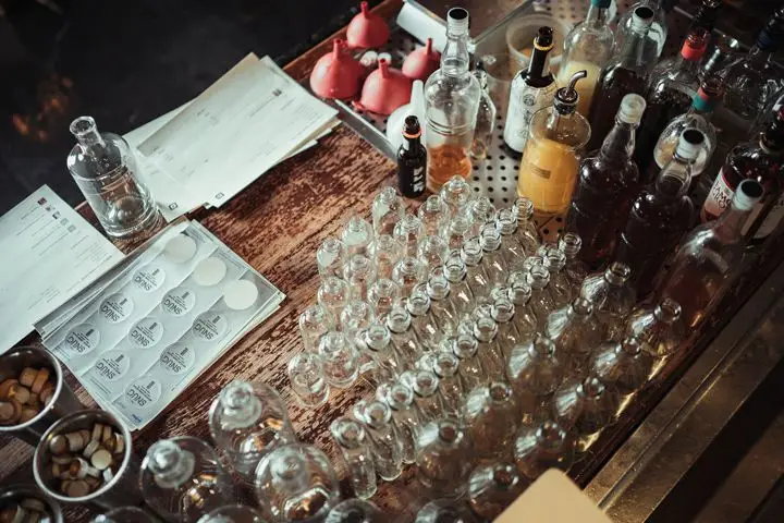 Cocktail prep at The Snug