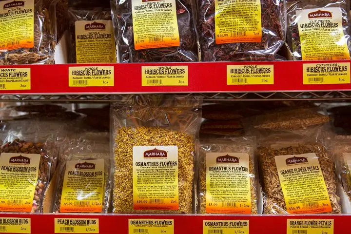 Shelves at Kalustyan