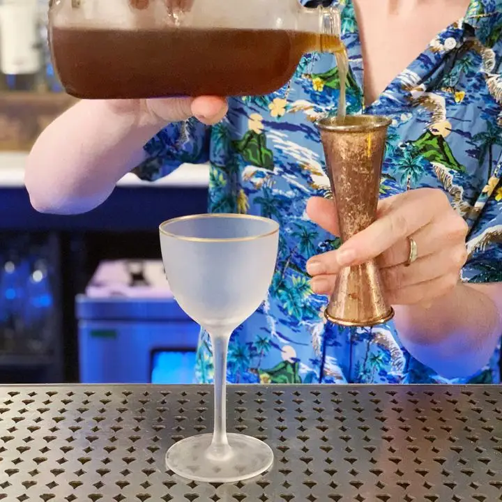 Prediluted Red Hook Cocktail at Queen’s Park in Birmingham, Alabama