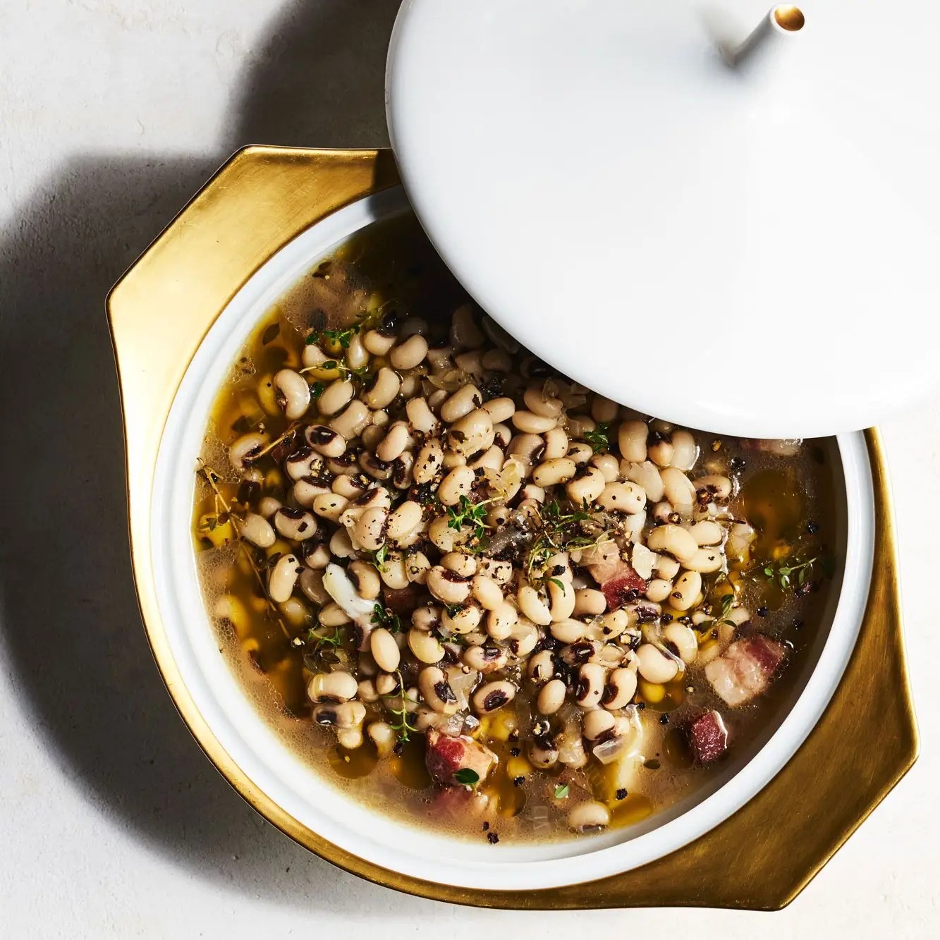 Ervilhas de olhos pretos do dia de ano novo