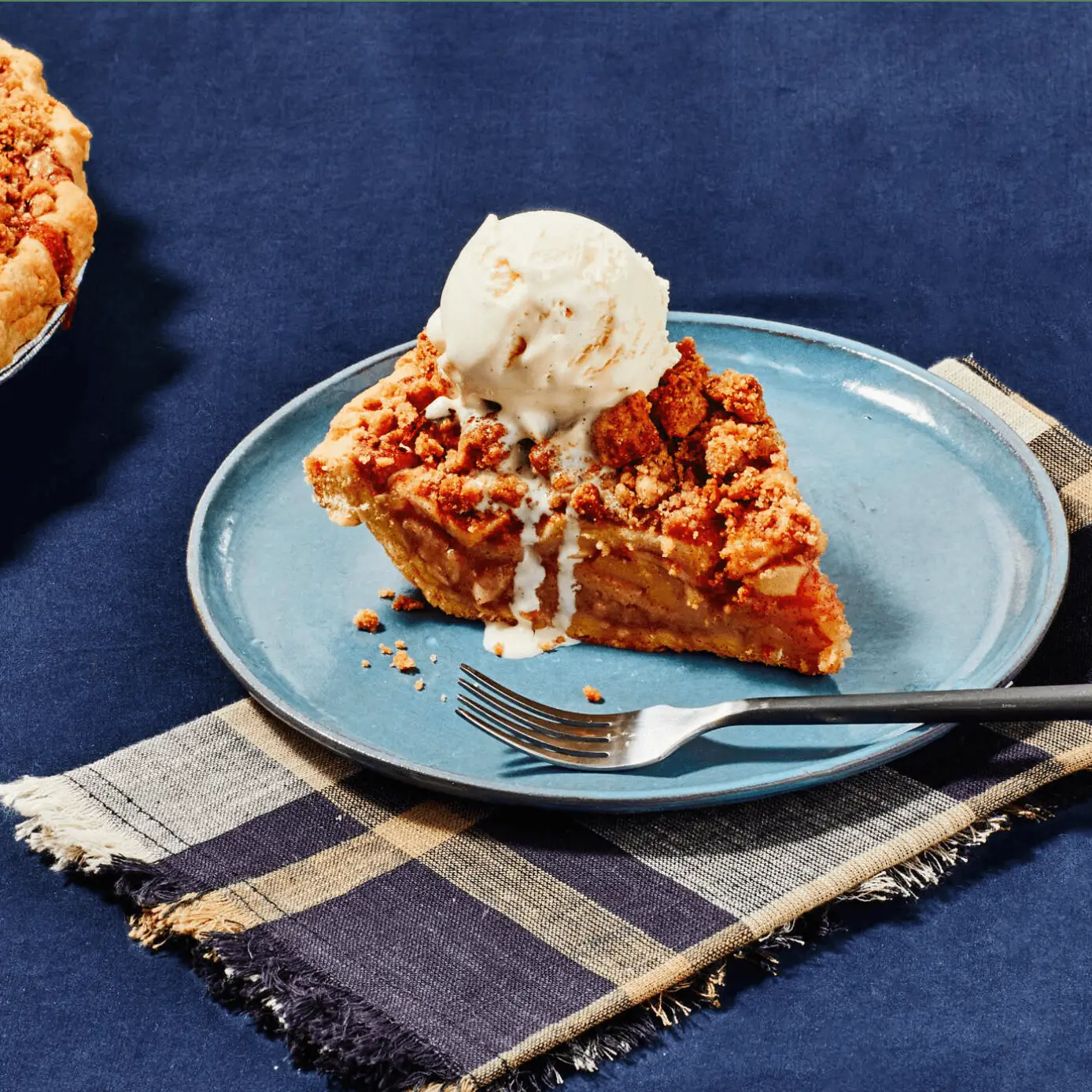 Torta de migalhas de maçã canela