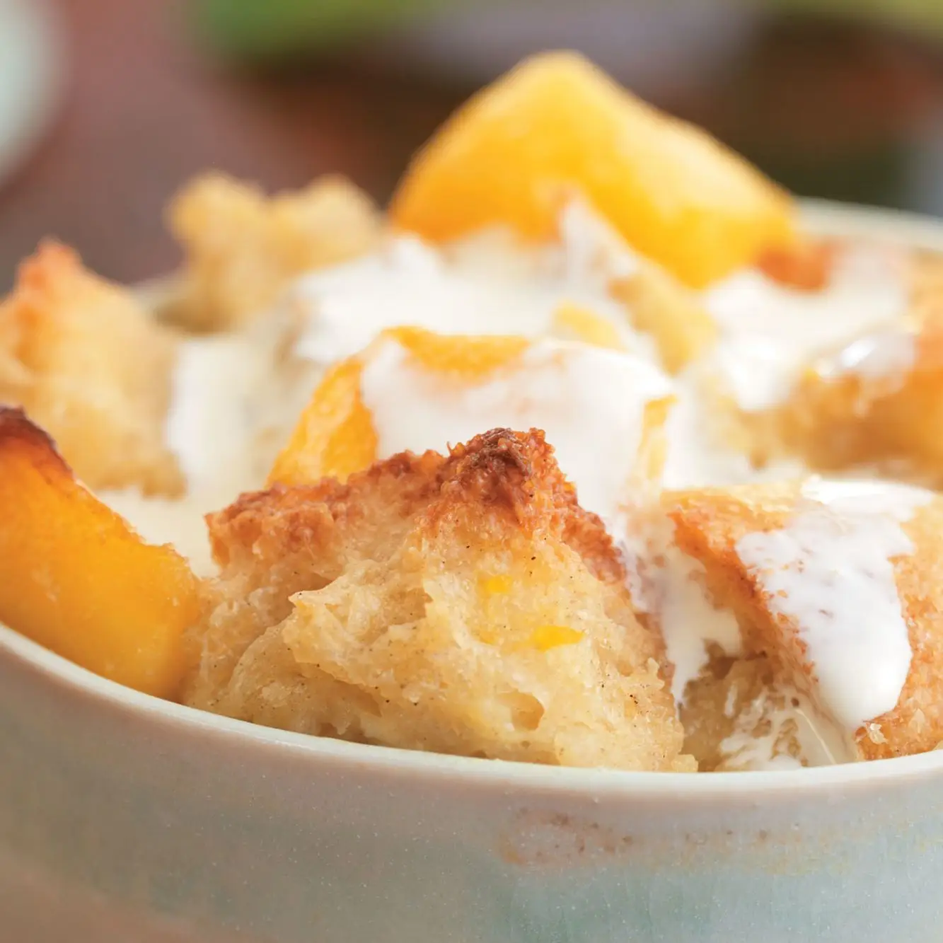 Pudim de pão de manga