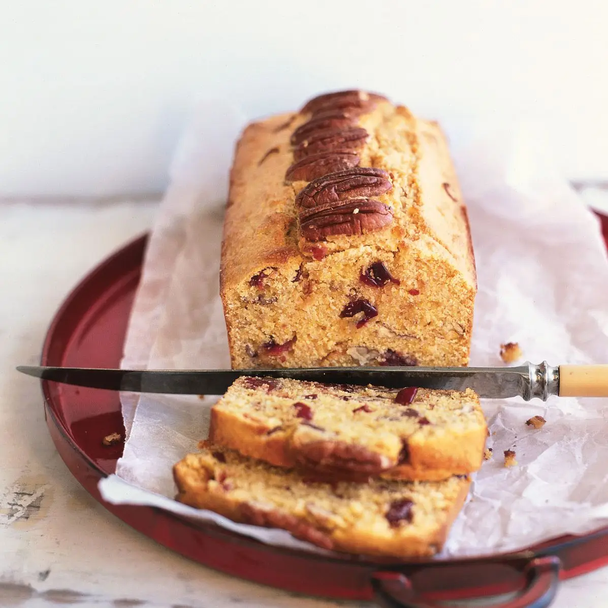 Pão rápido de cranberry cornmea