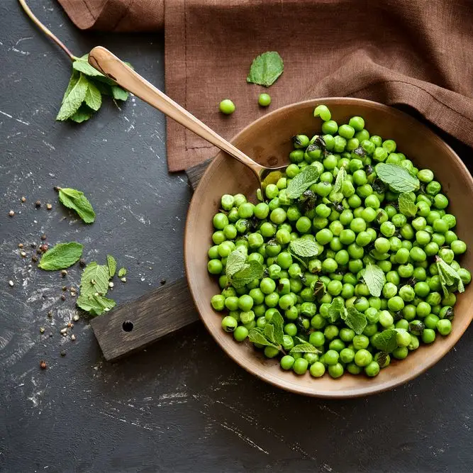 Ervilhas inglesas com hortelã