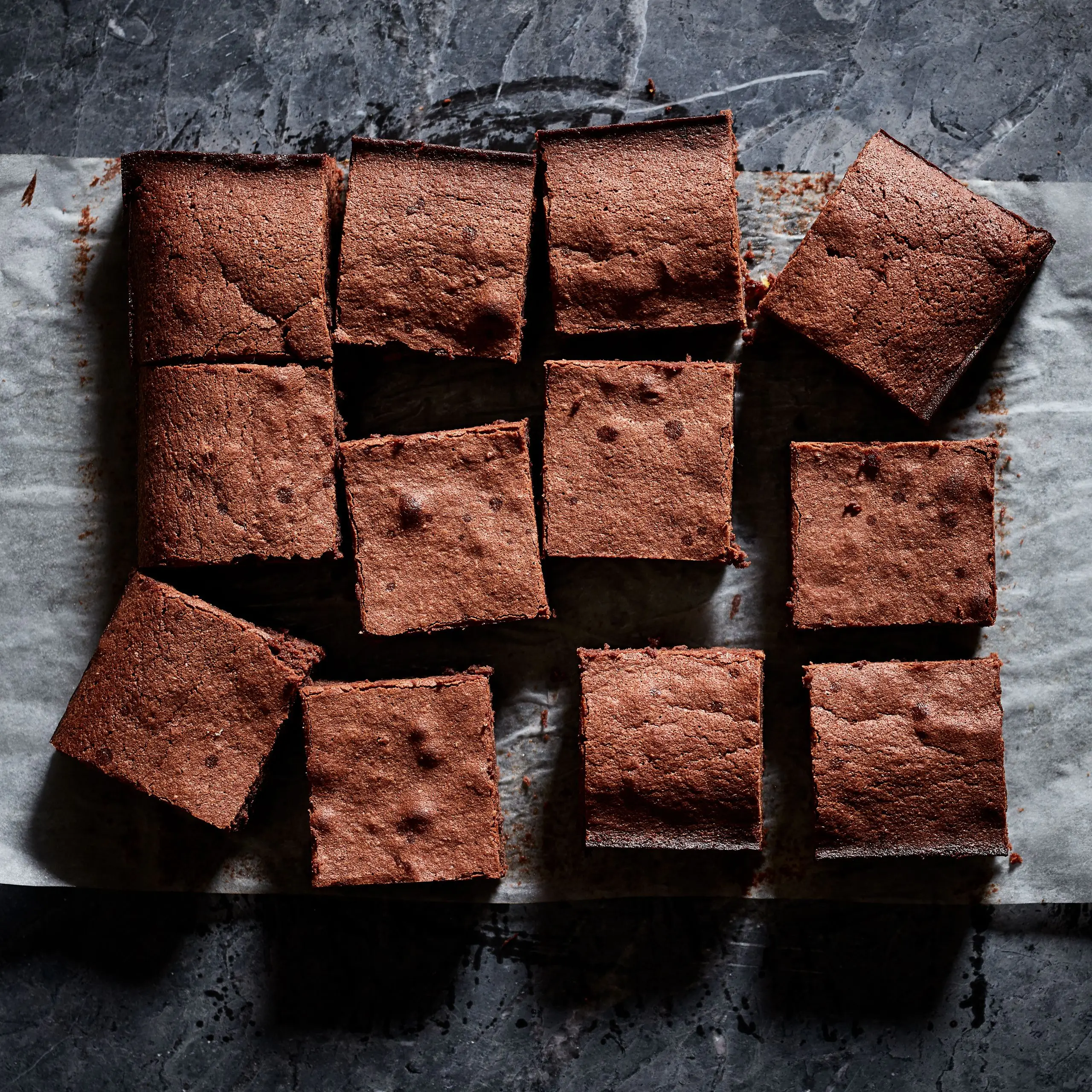 Photo of fudgy brownies from the cookbook 