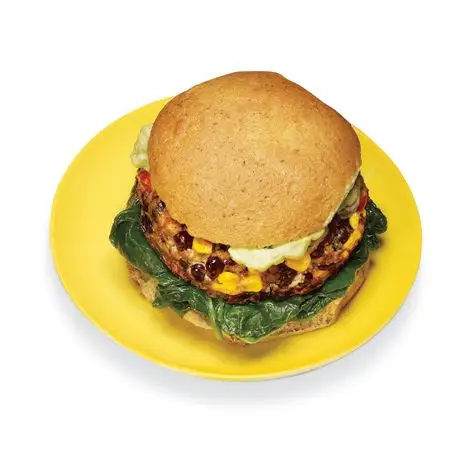 Hambúrguer preto de corn-coreado