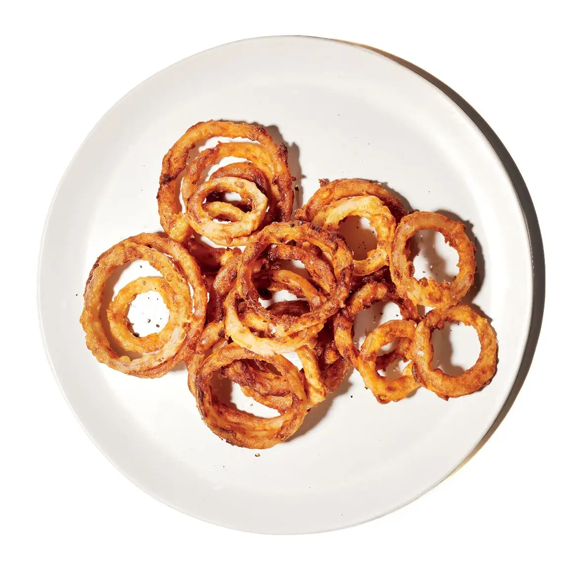 Anéis de cebola de borboleta marrom-manteiga