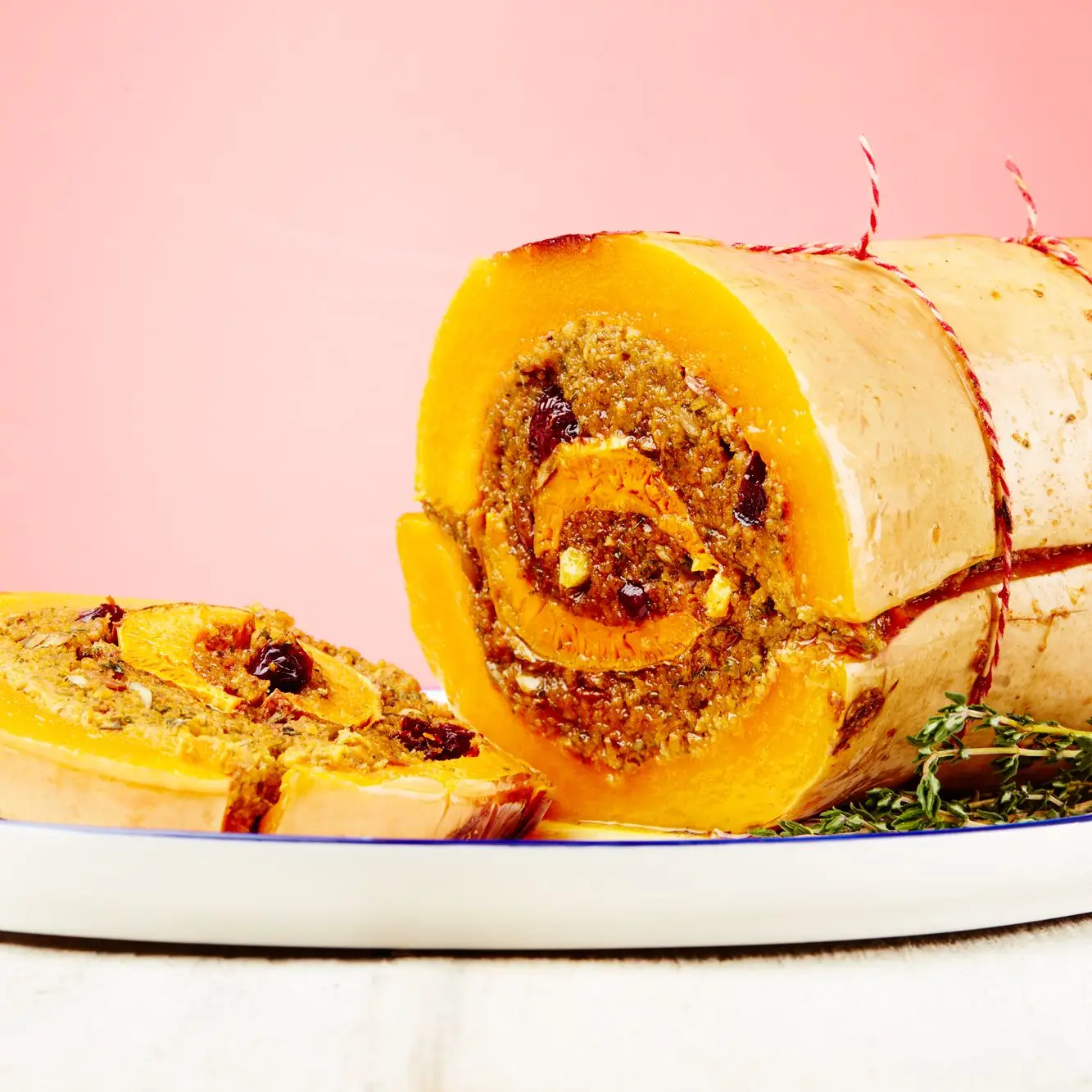 Butternut Squash Vegducken with MushroomCranberry Stuffing
