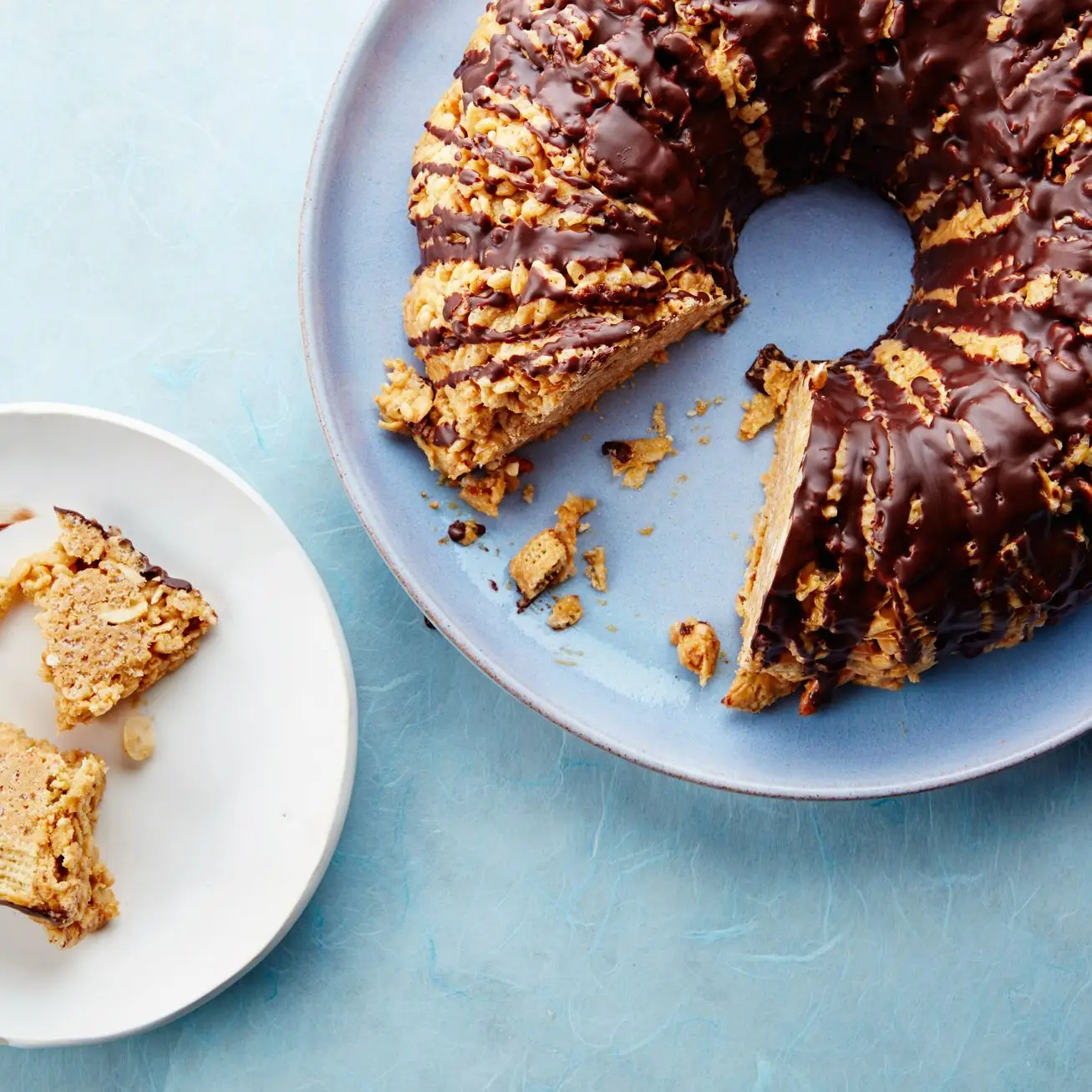 Bolo de lanche de manteiga de amendoim crocante
