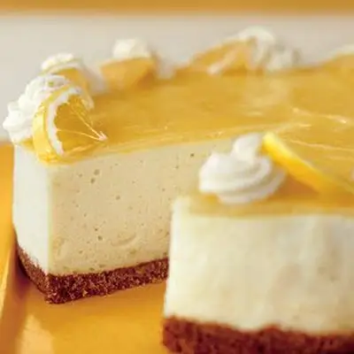 Bolo de mousse de coalhada de limão