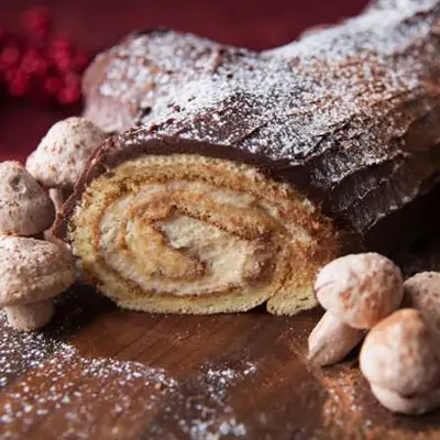 Tiramisu yule log