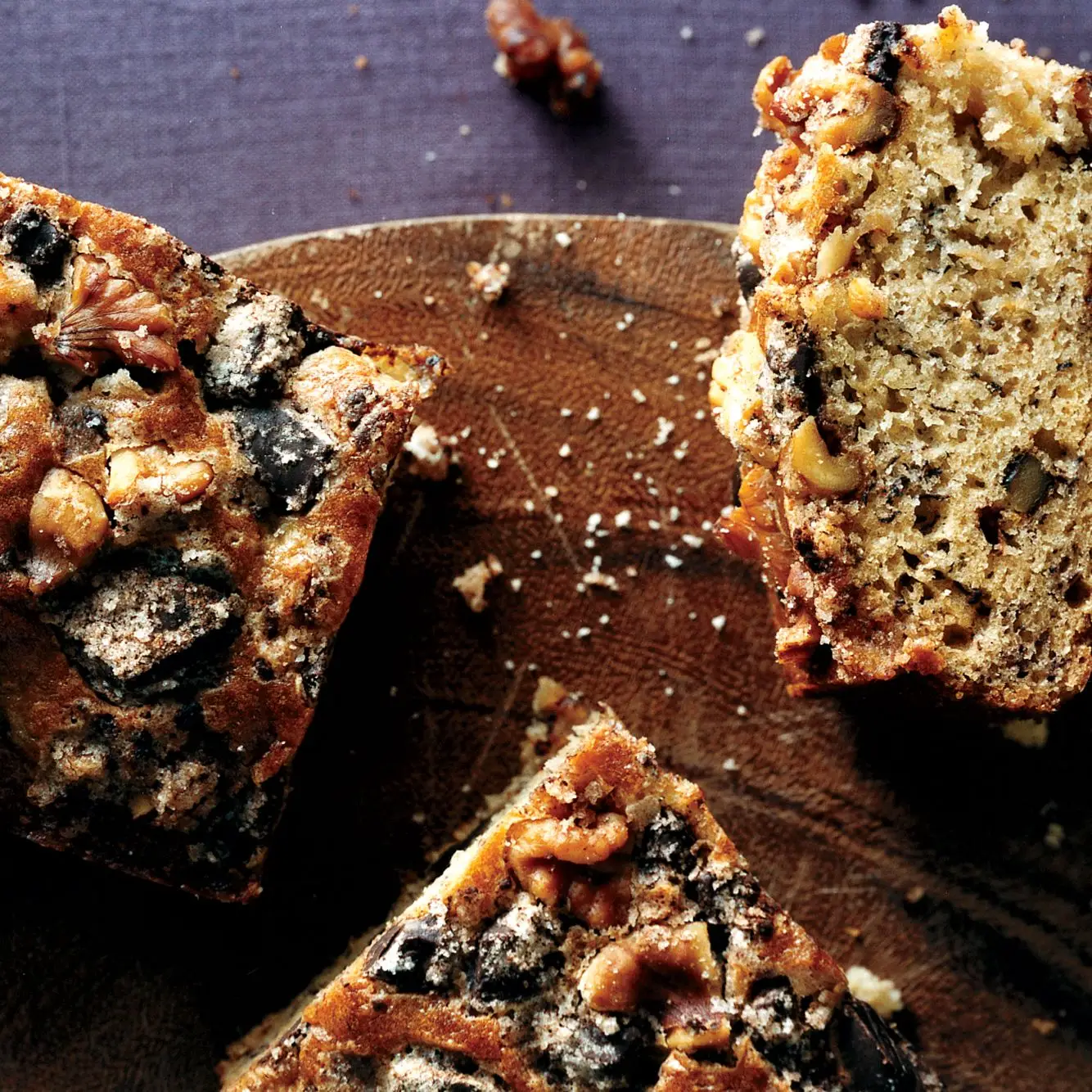 Bolo de nogueira de chocolate de banana