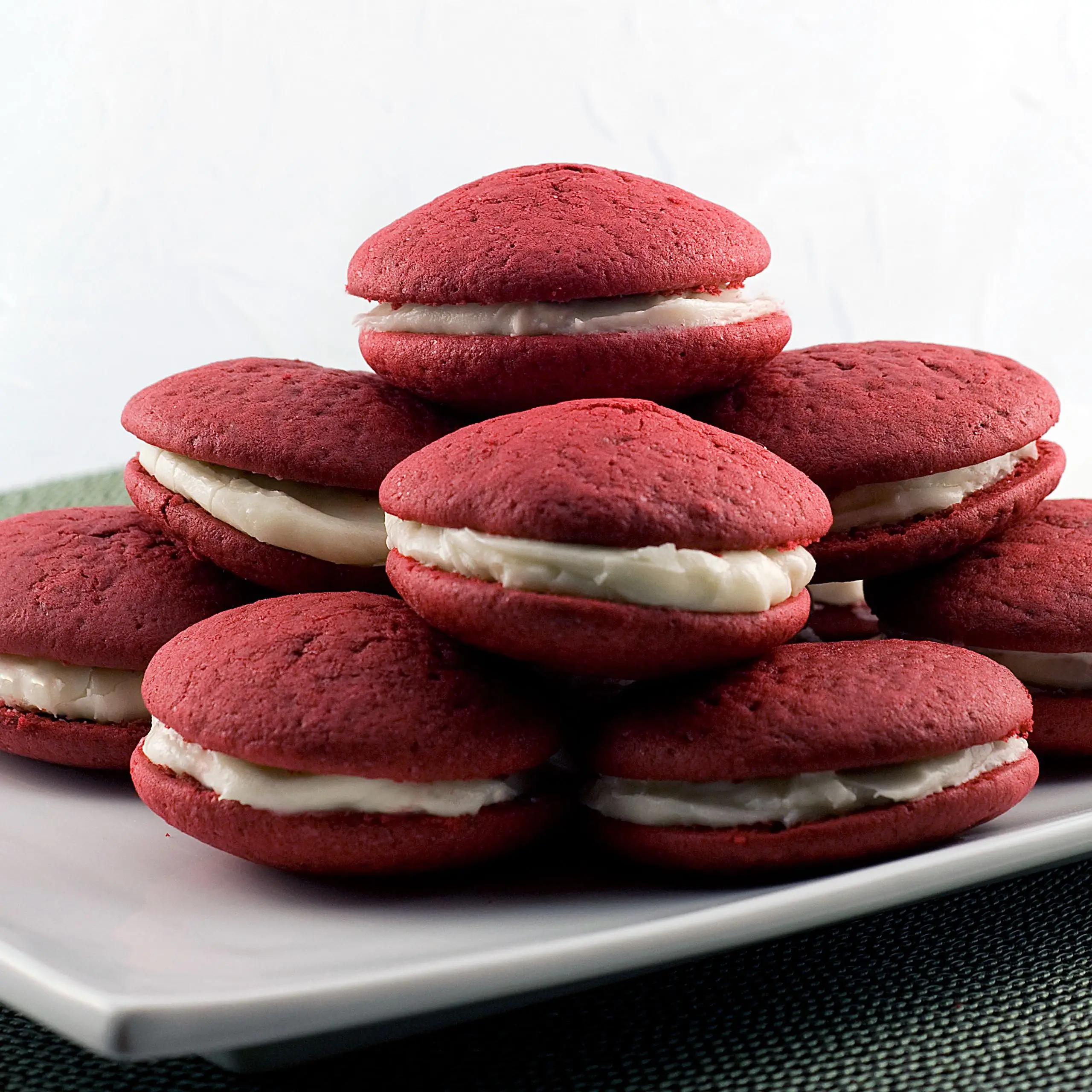 Tortas de vidro vermelho