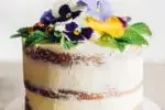 Triple Lemon Naked Layer Cake' title='Triple Lemon Naked Layer Cake with Edible Flowers