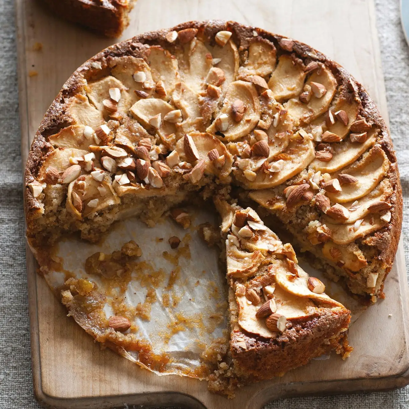 Apple sem farinha, amêndoa e bolo de gengibre