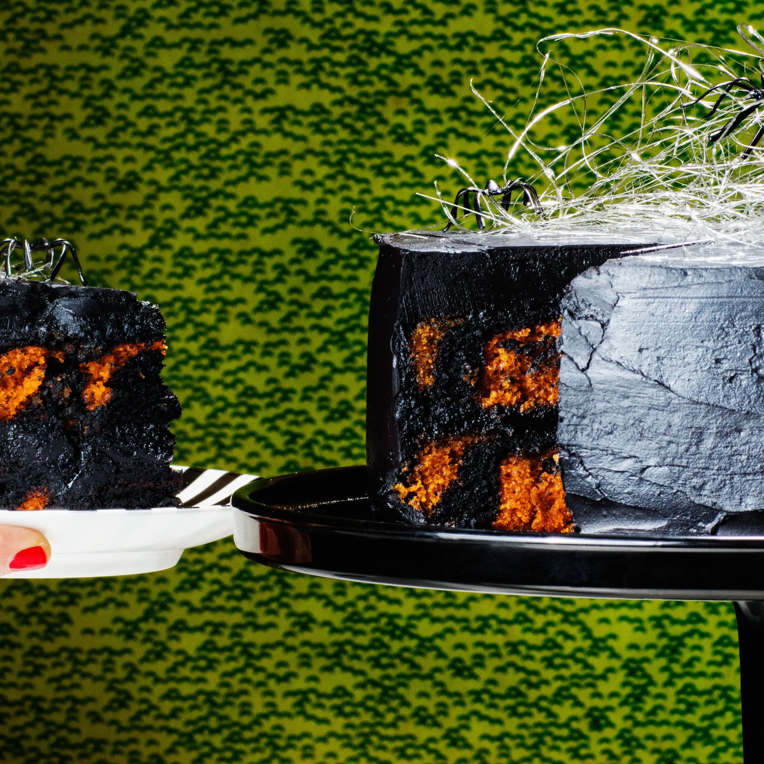 Bolo de chocolate e zebra de abóbora