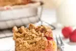 Strawberry Rhubarb Cake with Crumble Topping!' title='Strawberry Rhubarb Crumb Cake