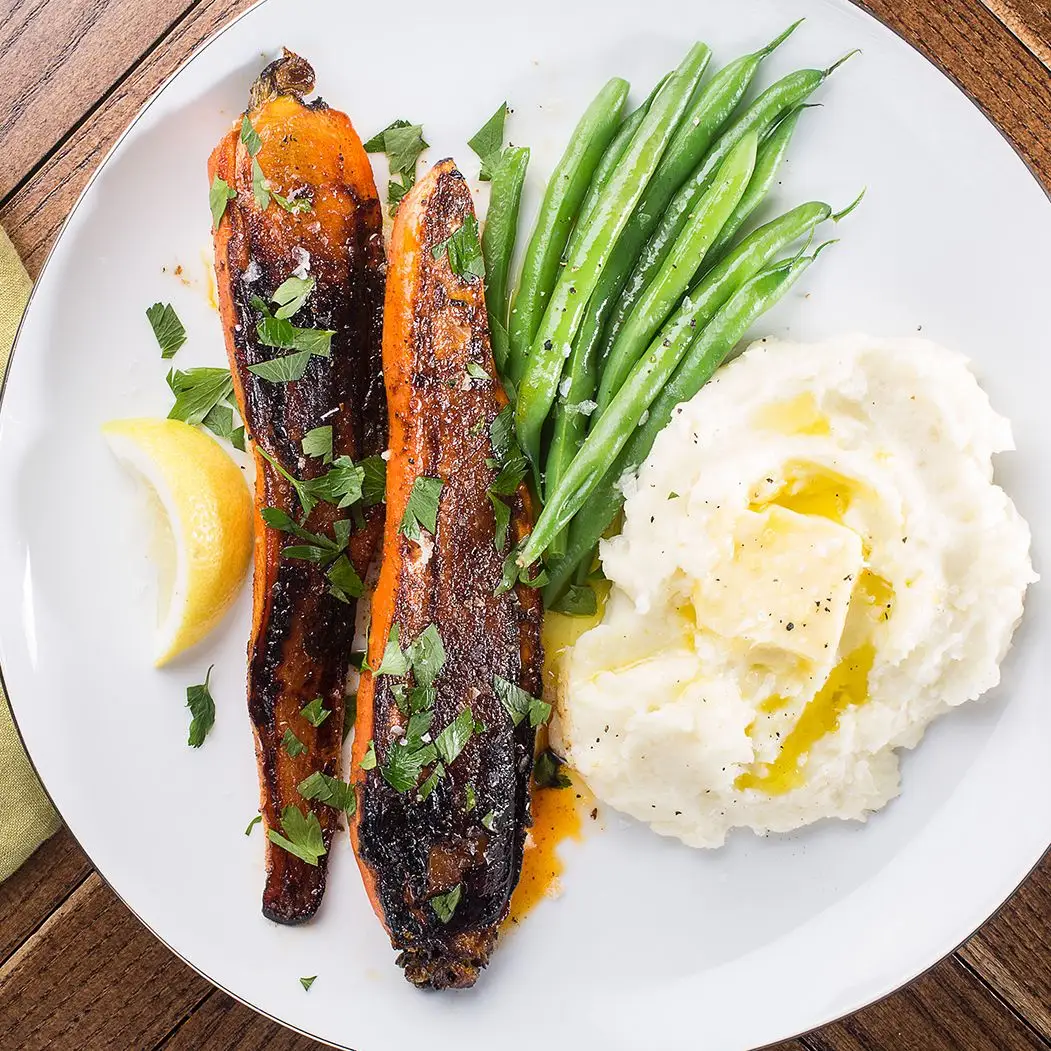 Bifes de cenoura verdados em pan