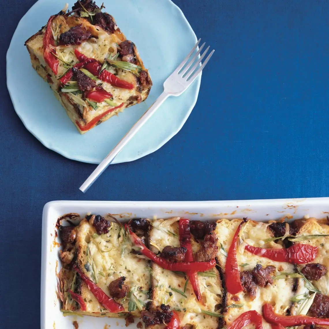 Salsicha, Fontina e Strata de pimentão