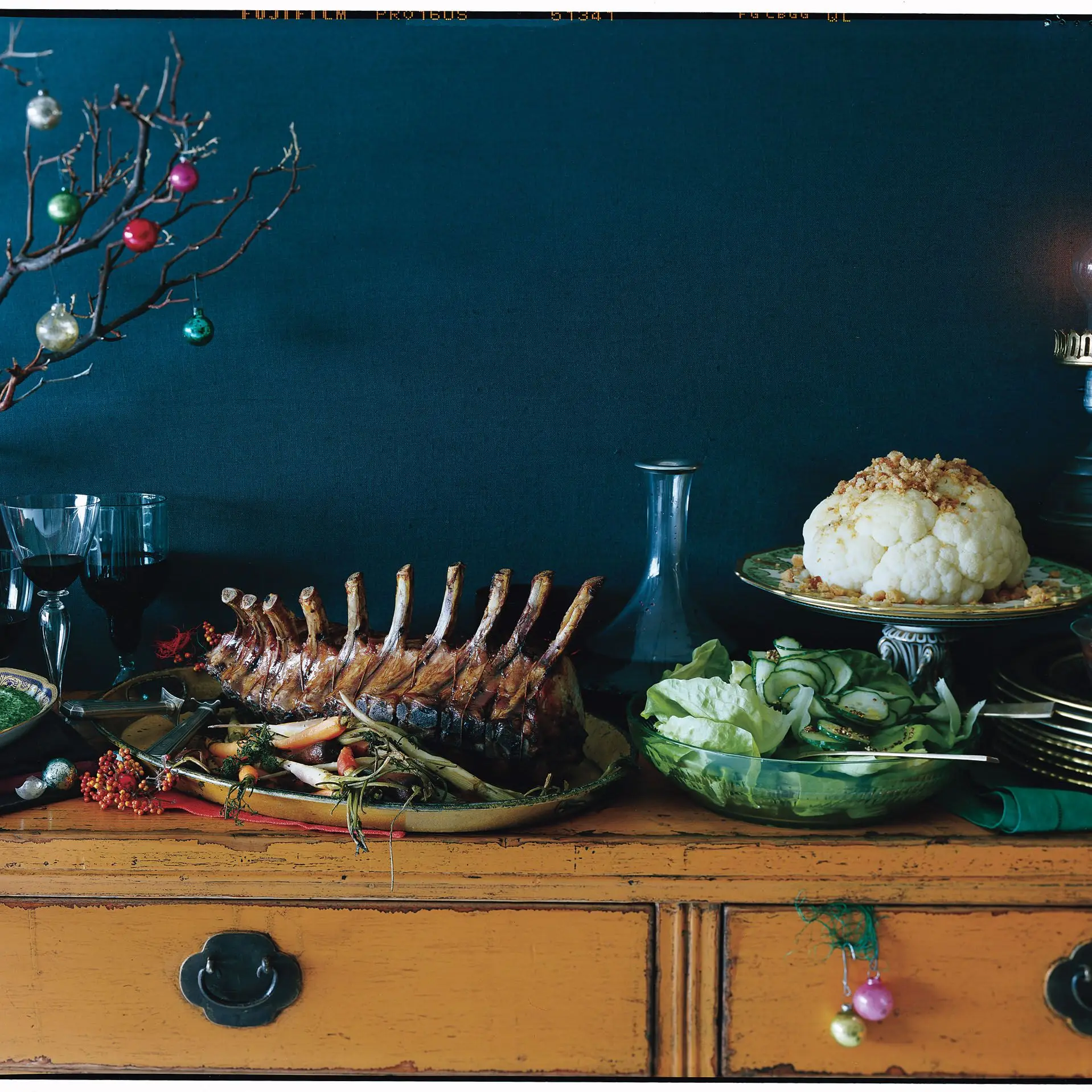 Couve -flor com migalhas de centeio