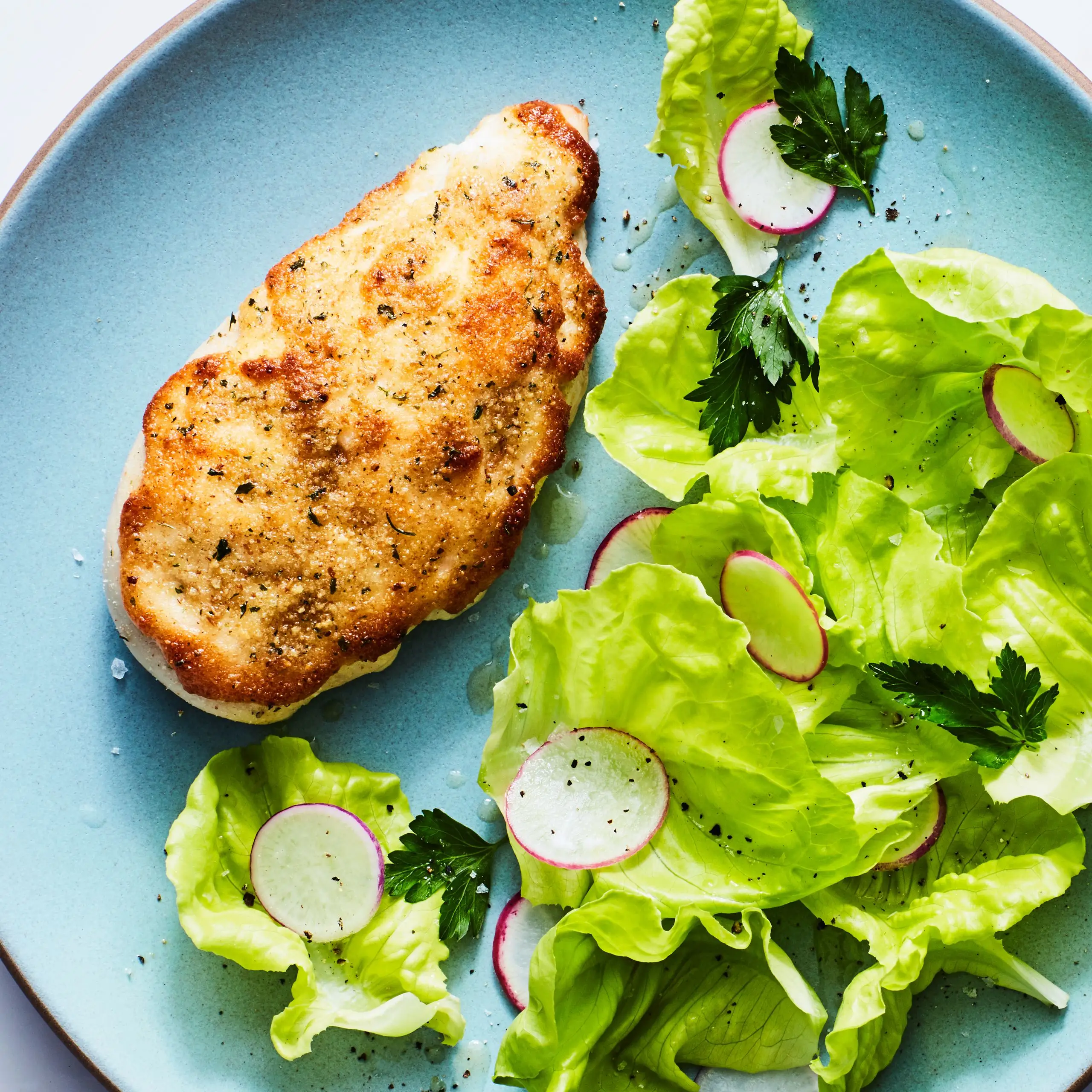 Frango com crosta parmesão