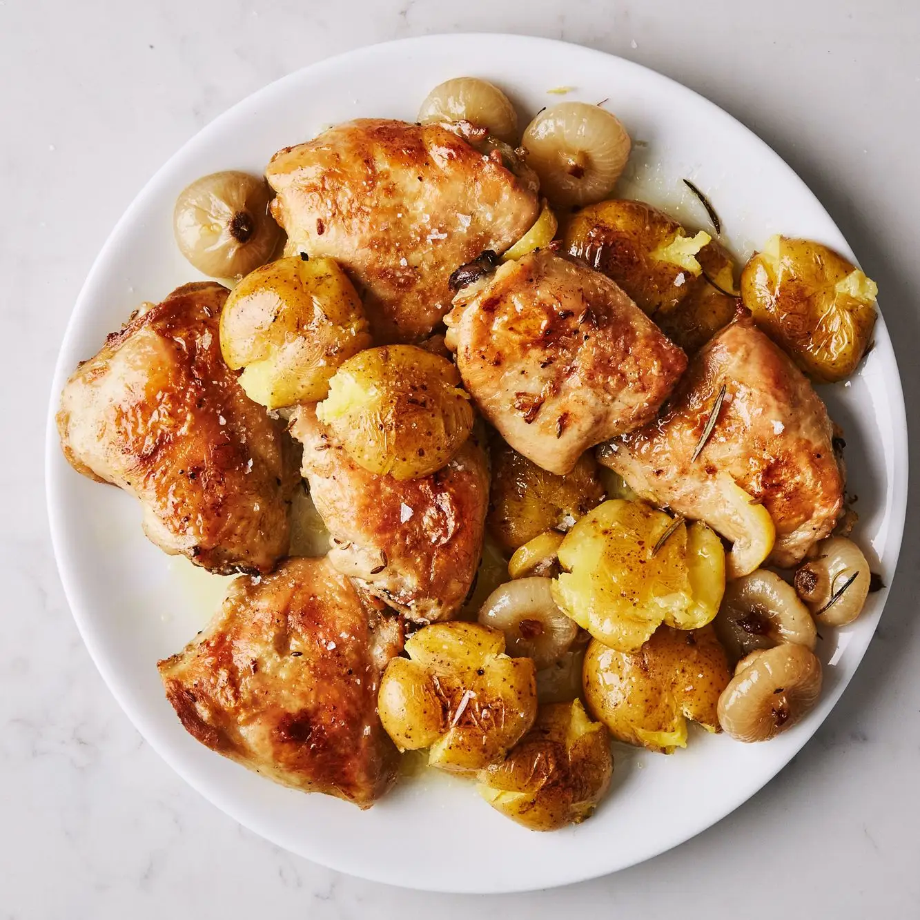 Frango de Azeite de Azeite com cebolas Cipolline