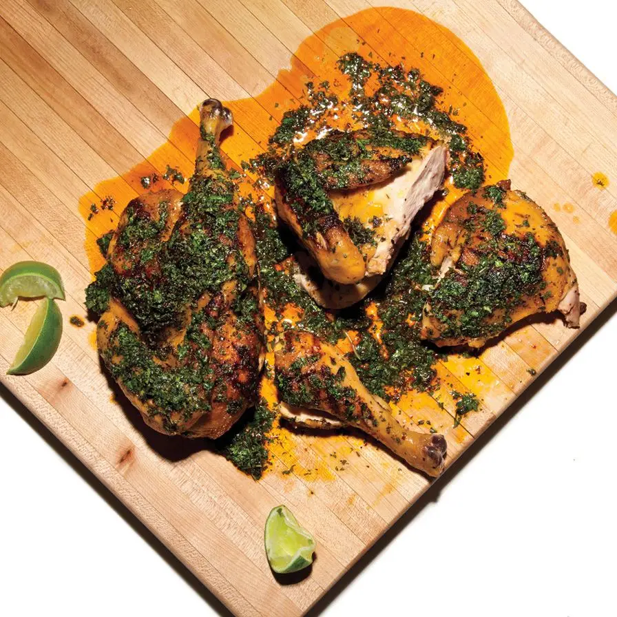 Frango grelhado com molho de tábua