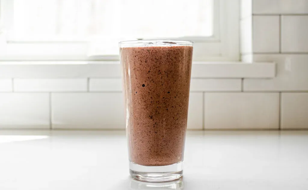 The Frappuccino base in a 16 ounce (Grande size) cup.' title='Double Chocolate Chip Frappuccino Recipe 