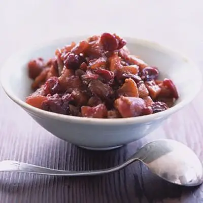 Chutney de maçã e cranberry