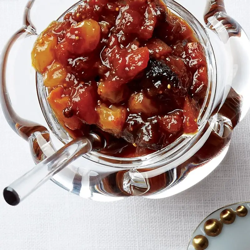 Chutney de frutas secas com especiarias