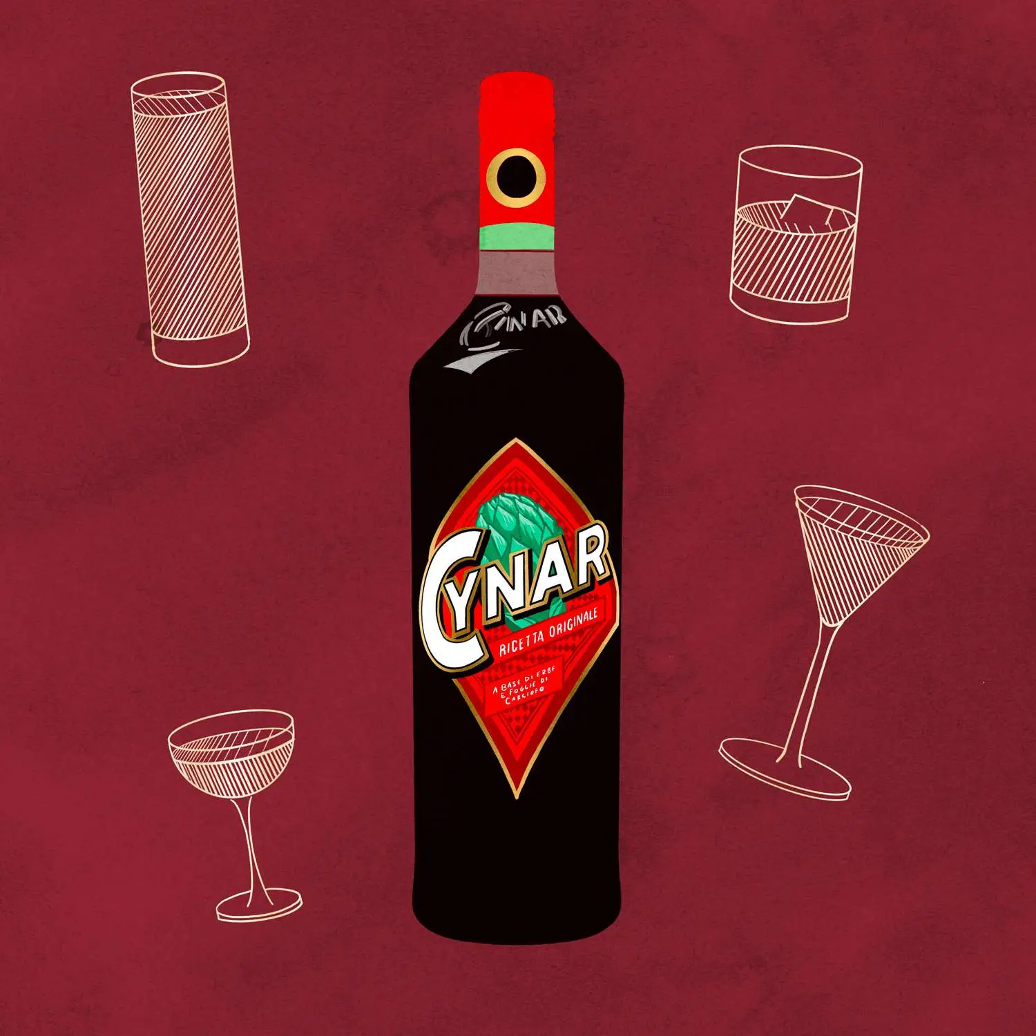 Bottle of Cynar amaro