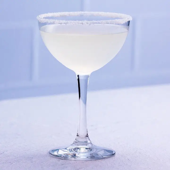 Lemon Drop cocktail in a sugar-rimmed glass