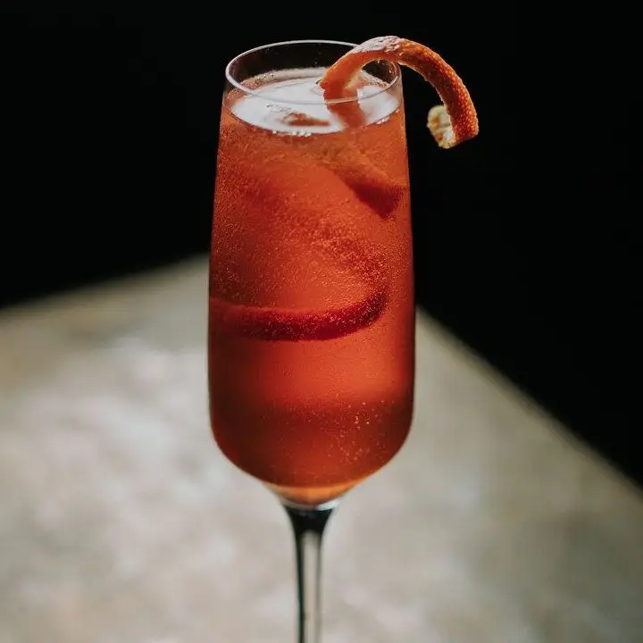 Bit of Tongue cocktail garnished with orange twist