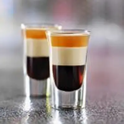 two layered B-52 shots served side-by-side