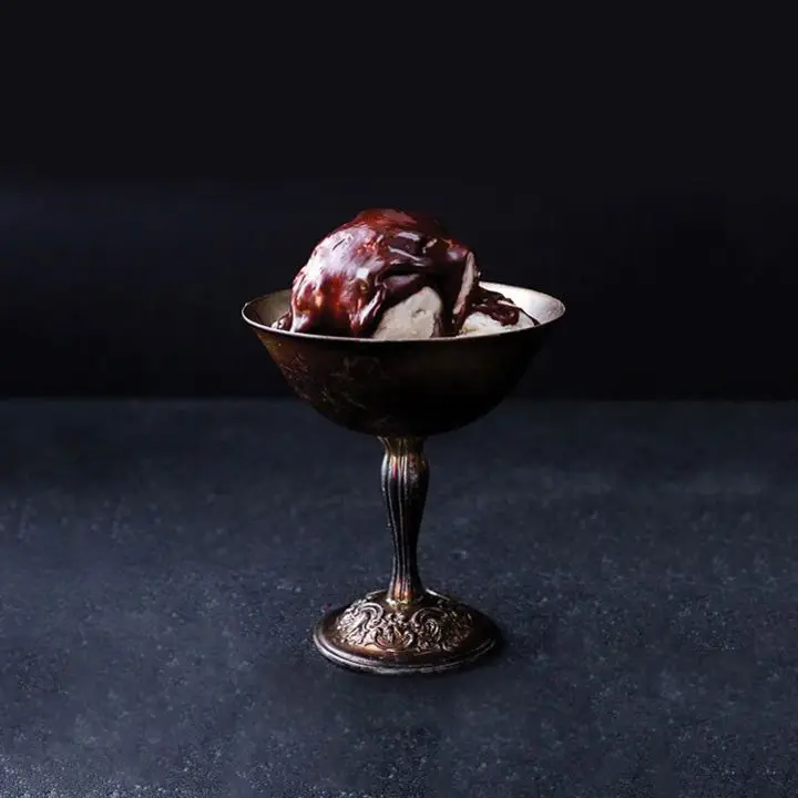Rum & Ginger Ice Cream with Chocolate Rum Sauce
