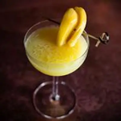 The Langka & Lemongrass cocktail at Gugu Room in NYC