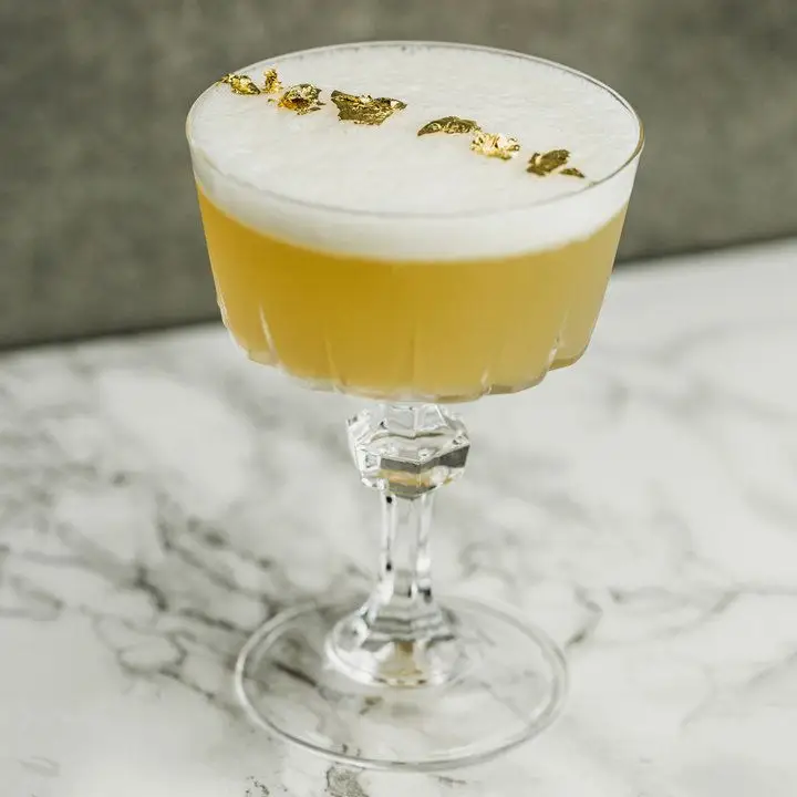 Pot of Gold cocktail with edible gold flakes