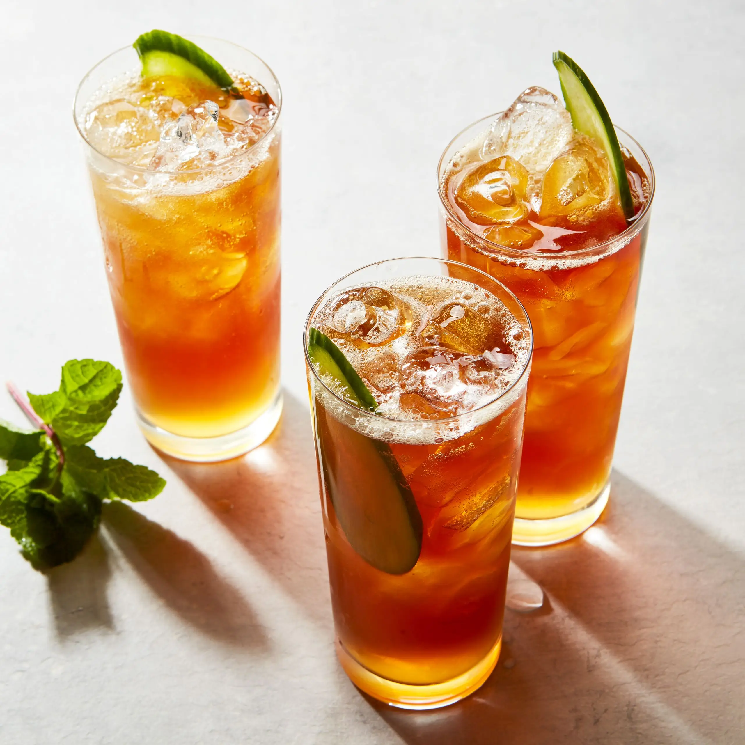 Three glasses of Pimm