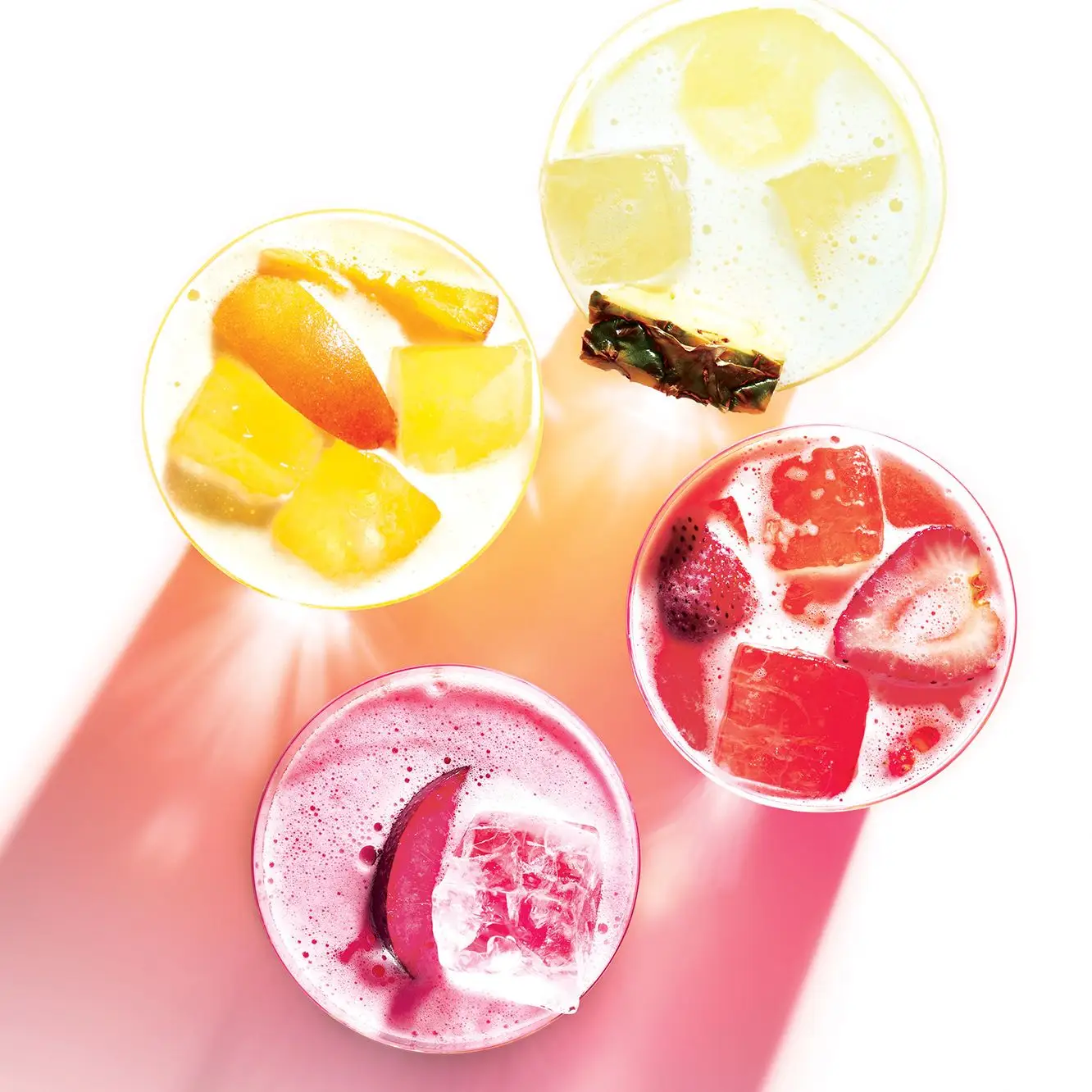 Cocktail de arbusto de frutas de verão