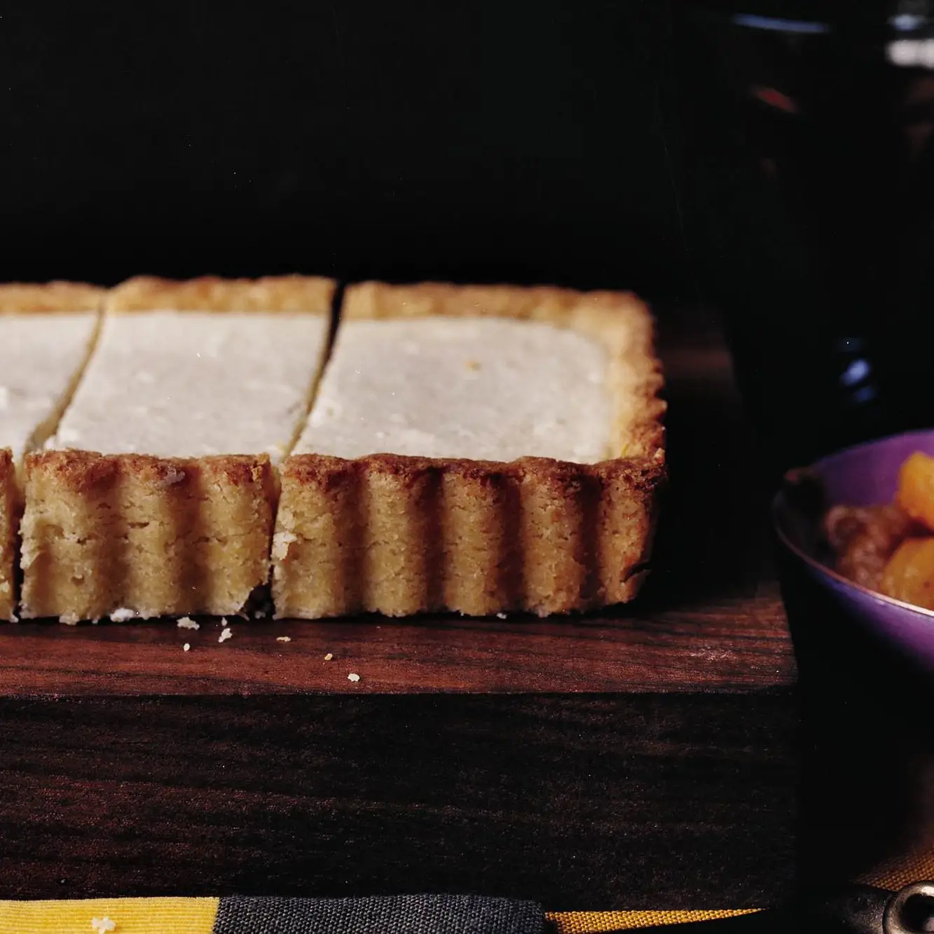 Ricota Tart com compota seca de frutas