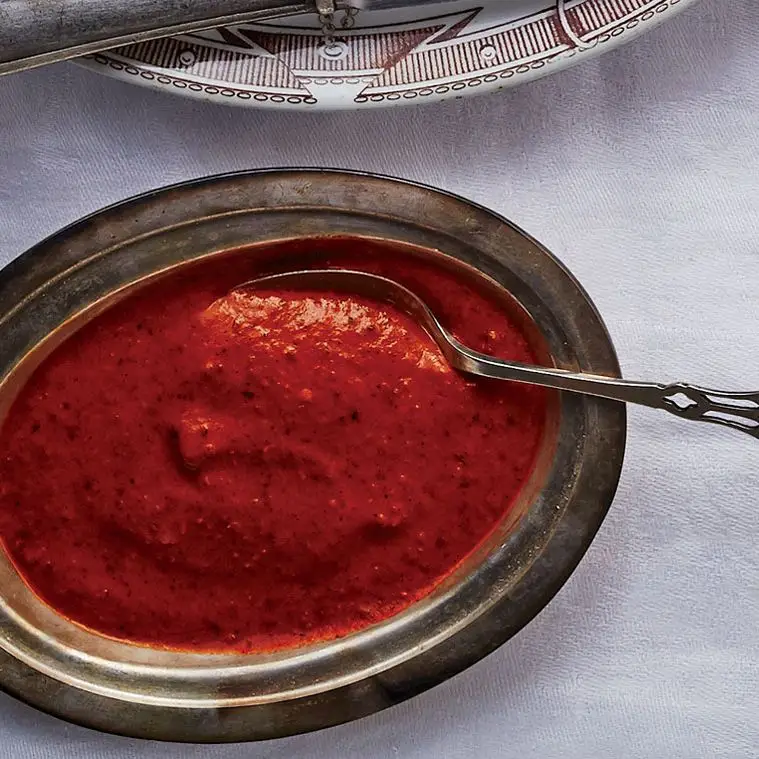 Pimenta vermelha assada harissa