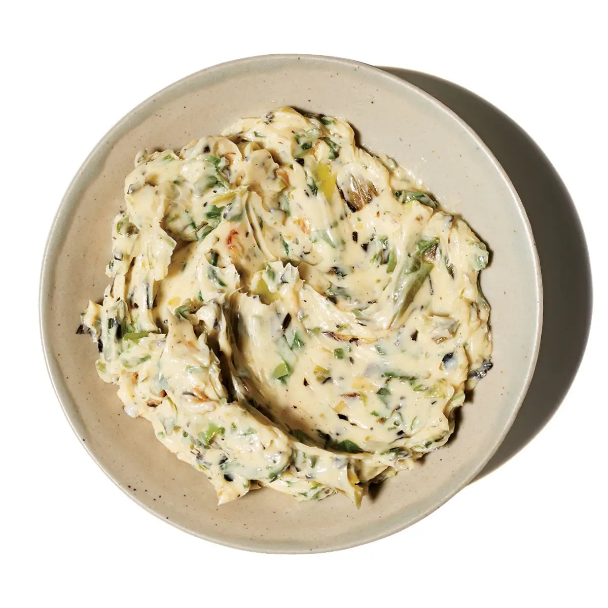 Manteiga de cebolinha carbonizada