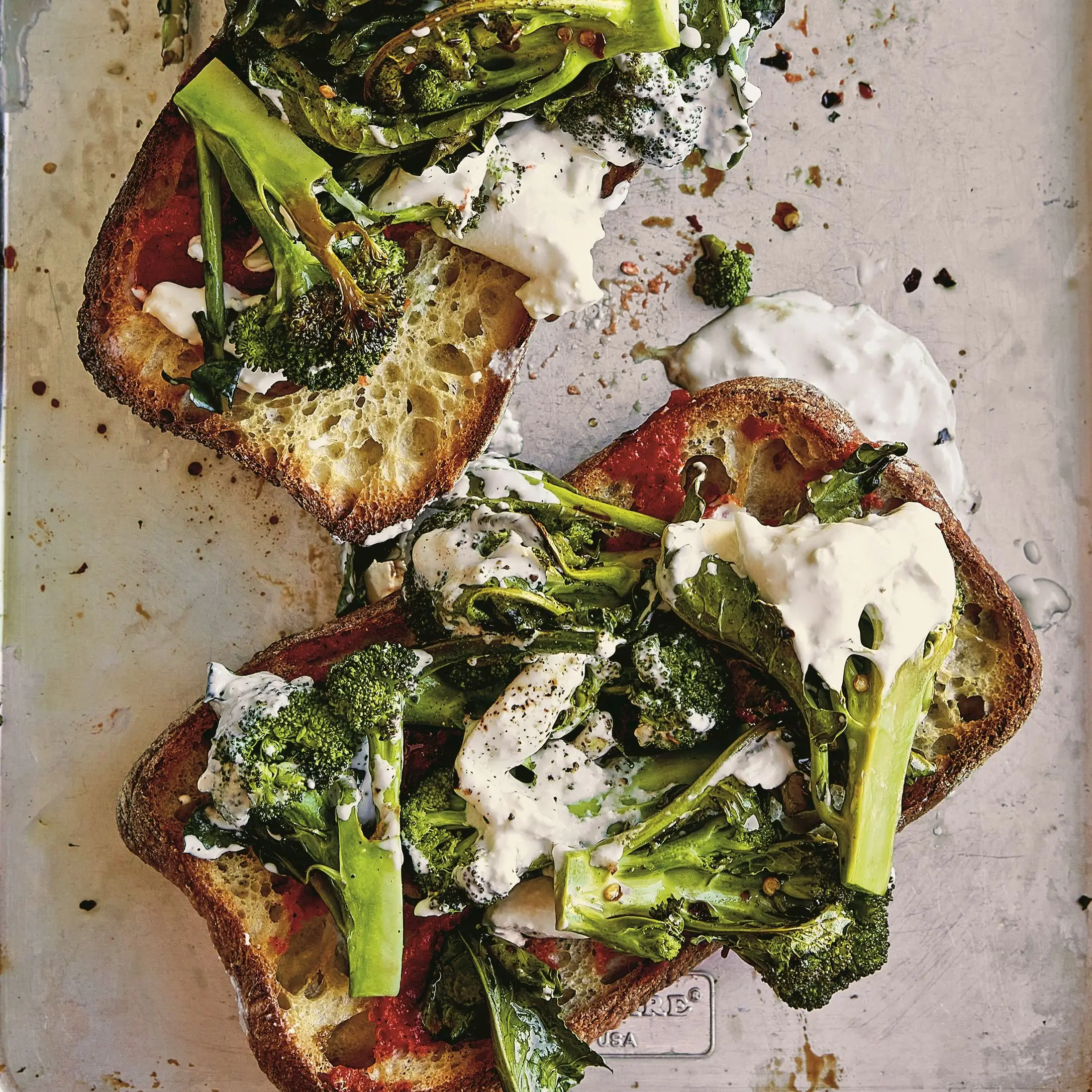 Brócolis, balsâmico, burrata, amém