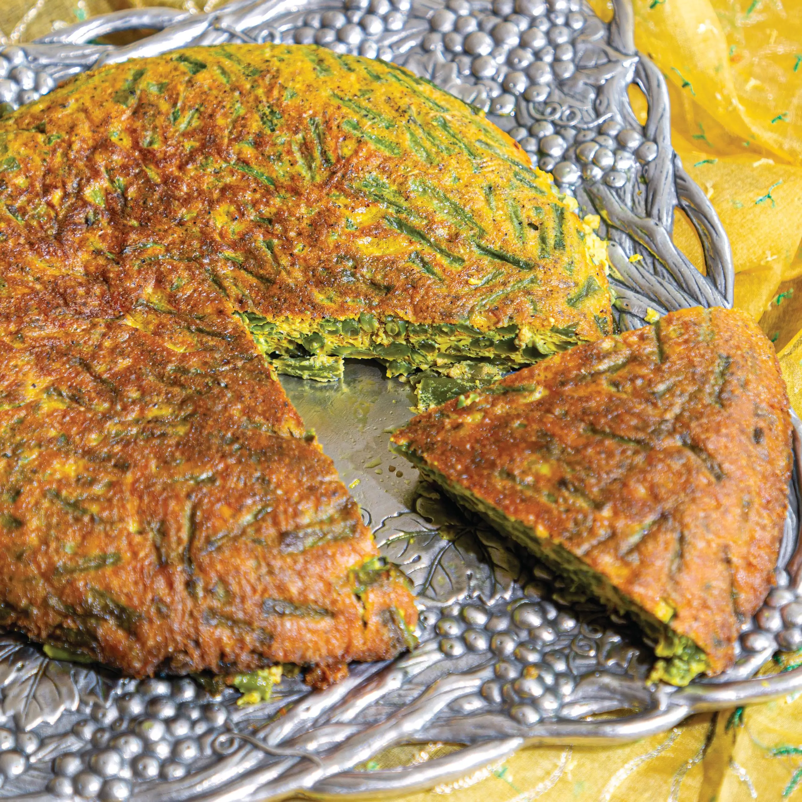 Kuku Loobia Sabz (Frittata de feijão verde)