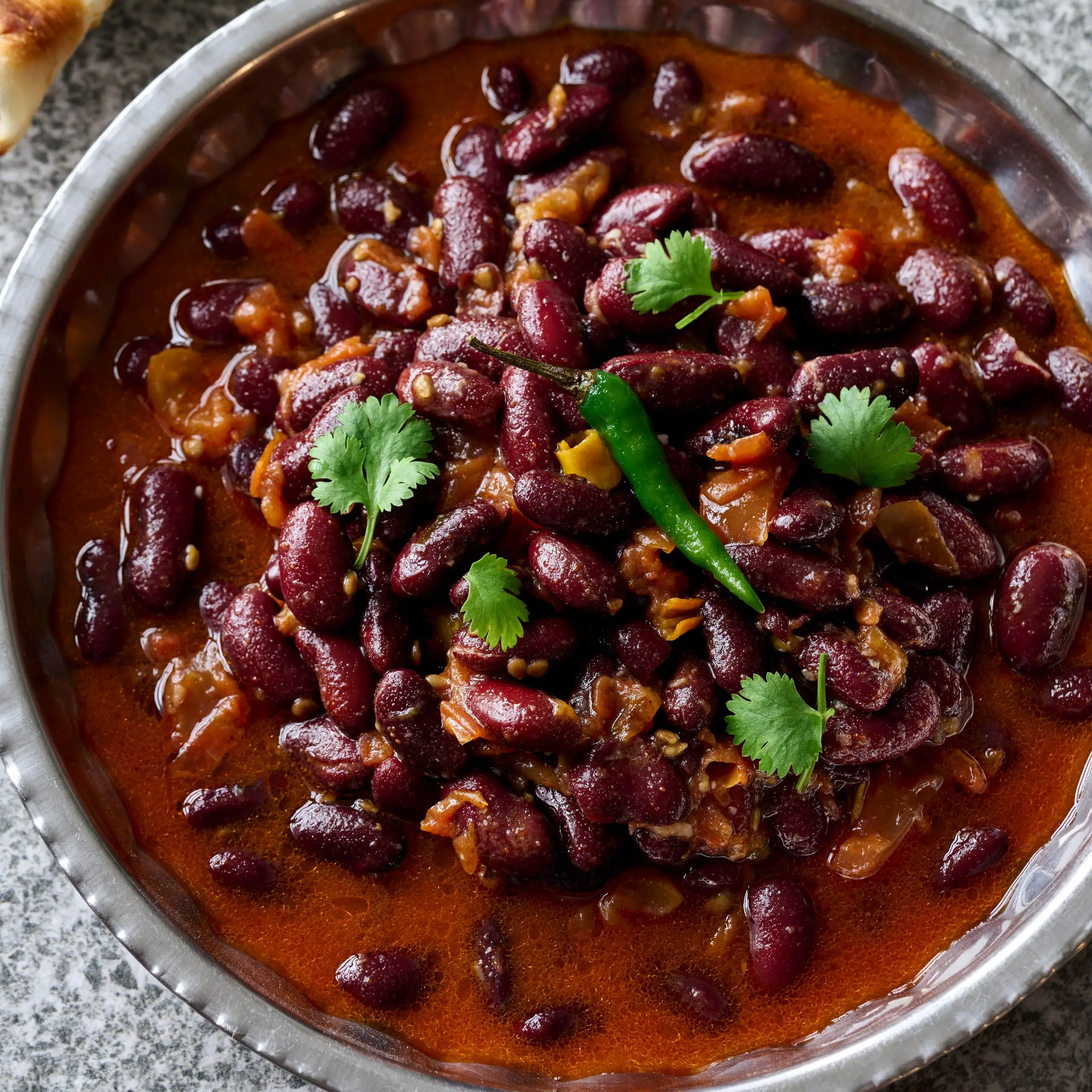 Lobia Karahi (feijão vermelho com tomate)
