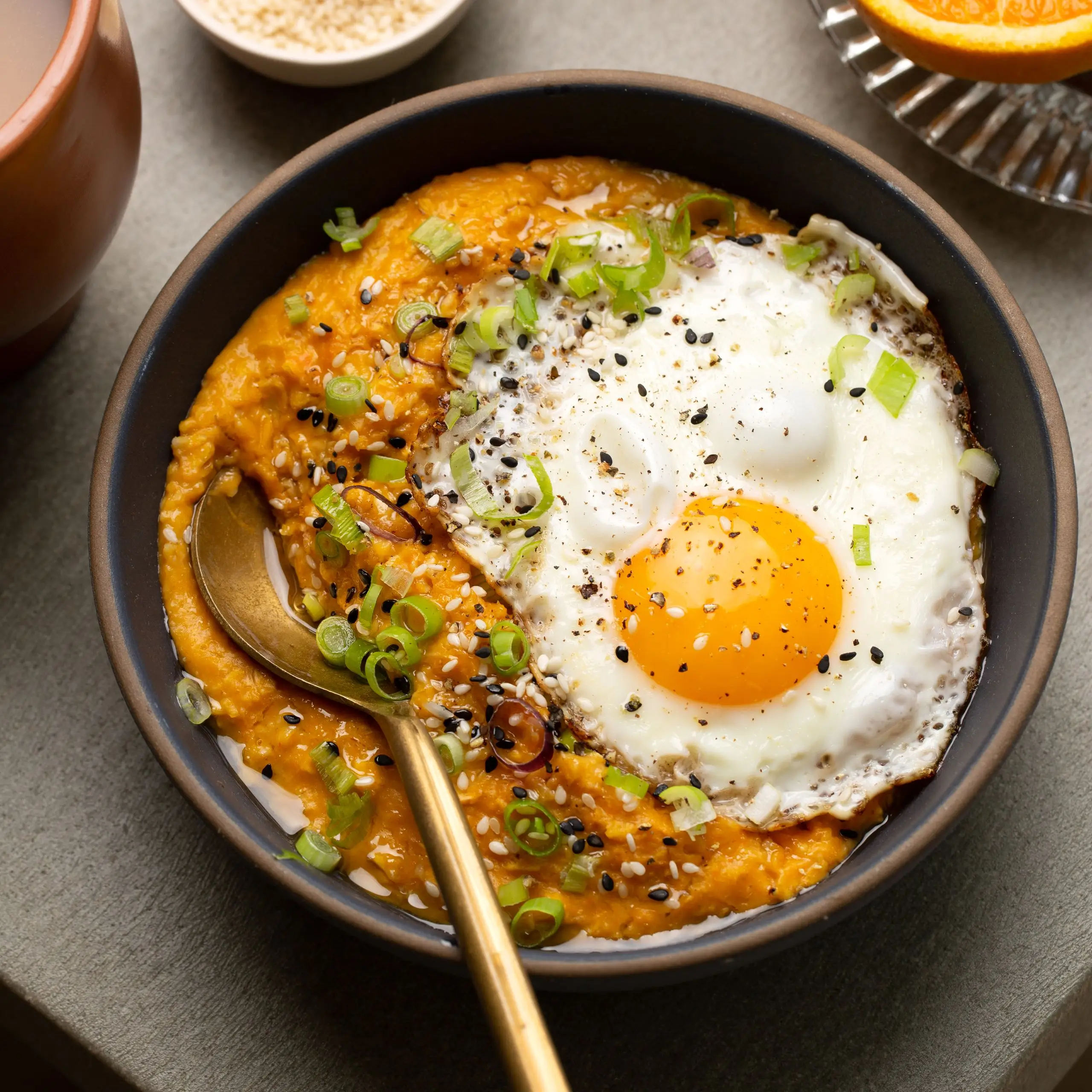 Savory Sesame-Carrot Oatmeal